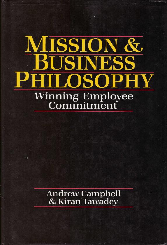 copertina del libro Mission and buisness philosophy di Andrew Campbell